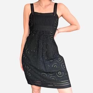 Babydoll dress with black eyelets -Cynthia Steffe - size 4